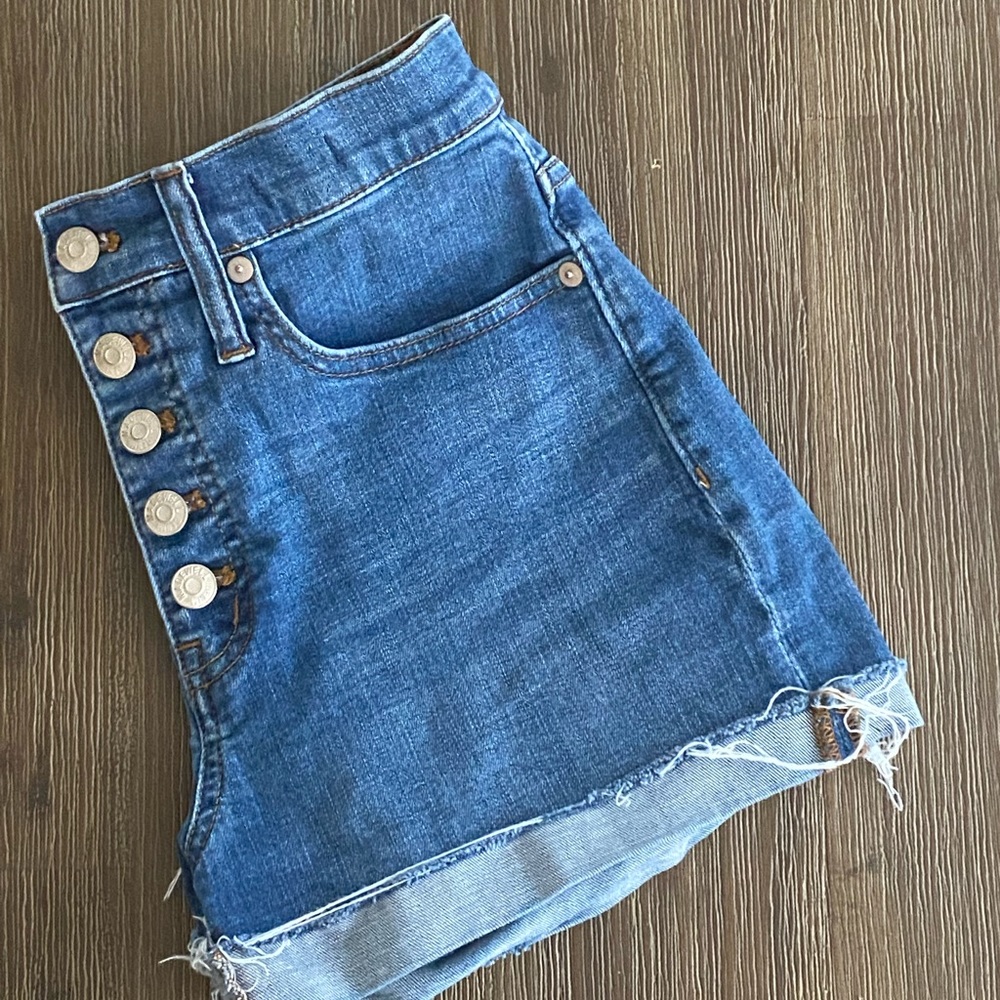 Madewell high rise 5 button denim shorts